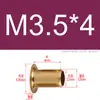 Remaches de Ojal de Cobre, Remaches Huecos de Cobre, Remaches de Tapa con Agujero Pasante, Remaches Tubulares de una Pieza con Agujero Pasante M3M4M5M6