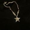 Collar de estrellas con cuentas estilo y2k industria pesada acero de titanio subcultura punk caliente nicho cadena para la clavícula viento neutro regalo 520