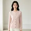 Cárdigan suéter de punto trenzado blanco con cuello redondo para mujer 2026, nuevo estilo otoño/invierno, corte holgado, efecto adelgazante, prenda exterior de punto de manga larga, talla única