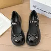 Zapatos de cuero para mujer, faldas, zapatos de vestir, estilo retro japonés, nueva colección de otoño, con suela gruesa y lazo, Mary Jane JK 2026