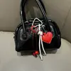 Cordão de Celular Pingente Criativo para Bolsa Chaveiro de Contas Ornamento de Coração Pendurado 3D Moda Simples