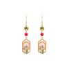 Elyuan Agulha de Prata 925 Banhada a Ouro Flor de Jade Sintético Desabrochando Rica Não Importa Marca Nicho Estilo Antigo Brincos Cheongsam Hanfu