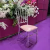 Silla de comedor con asiento plano silla de comedor de metal silla Castle silla de hotel para bodas silla para bodas en el césped gran cantidad en stock