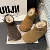 Zapatos de Nieve Birkenstock Algodón para Mujer Felpa 2026 Invierno Más Terciopelo Engrosados Cálidos Suela Gruesa Botines Cortos Cuero Escarchado Elegantes