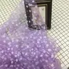 Tecido de Malha Americana de Nylon com Flockagem Floral Pequena, Tecido de Margaridas para Brinquedos, Vestidos, Acessórios de Cabelo, Materiais DIY