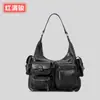2026 Nuevo Bolso de Motocicleta Retro Multibolsillo Gran Capacidad Bolso de Hombro/Axila de PU Bolso de Mano Estilo Punk de Nicho para Mujeres