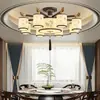Lámpara de araña para sala de estar de estética estilo canción, habitación privada para comedor, lámpara extragrande para propietario de restaurante de hot pot para comedor, lámpara de iluminación Zhongshan estilo chino nuevo