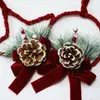 Decoraciones de Lazos Navideños Transfronterizos, Adornos Colgantes Navideños, Montaje de Atmósfera de Escena, Decoraciones Colgantes Decorativas