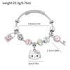 Animação de desenho animado japonês transfronteiriço HelloKitty Hello Kitty Pandora Frisado DIY Pulseira Pulseira Jóias