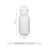 Jarrón de cristal con rayas verticales, estilo retro, de lujo, ligero, para decoración del hogar, fabricantes de artesanías de flores de cristal al por mayor