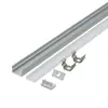 Kit de perfil de alumínio para fita de LED, ranhura de alumínio embutida, carcaça de luz de LED para escritório, barra de luz dura para armário 12x7