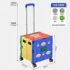 Carrito de compras plegable para supermercado, uso doméstico, subir escaleras, compras de comestibles, camping al aire libre, picnic, carrito de arrastre E18