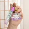 Llavero Creativo Lindo Botella de Arena Luminosa para Apilar Venta Caliente Adornos Accesorios de Botella Cuadrada de Aceite Colgante para Mochila de Pareja