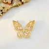 Colgante con Diseño de Mariposa Hueca de Circonita, Accesorios para Collar y Pulsera, Circonita Microincrustada de Cobre, Componentes Sencillos y de Alta Gama para Joyería DIY