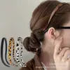 Gafas de Color Carey de ABS Diadema de Moda Relajada Accesorios para el Cabello Diadema Flequillo Estampado de Leopardo Simple de Gama Alta