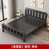 Cama de hierro para el hogar, cama doble de 1,5 m, cama de hierro reforzado y engrosado, cama individual de acero inoxidable, cama de 1,8 m con estructura de hierro para habitación de alquiler