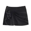 Comercio Exterior Transfronterizo Invierno 2025 Nuevo Estilo Europeo y Americano Moda Femenina Sexy Chica Caliente Brillantes Cuentas Fruncido Pantalones Falda 3046
