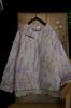 Top corto de algodón con cuello redondo, tapeta inclinada y botones, estampado digital de ramio retro artístico de invierno 210034