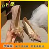 Novos Sapatos de Salto Alto Confortáveis de Nicho de Luxo para Mulheres da Primavera e Verão de 2025, Estilo Feminino Sapato Stiletto com Laço para Mulheres