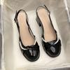 Zapatos Mary Jane Retro de Punta Redonda Franceses, Sandalias de Tacón Grueso, Zapatos de Tacón Alto Delgados 2025, Zapatos Pequeños de Cuero, Nuevo Nicho de Verano