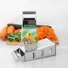 Rallador de Cuatro Lados de 8 pulgadas Cortador de Verduras Multifuncional Acero Inoxidable Rallador para Papa Rallador de Verduras de Cocina