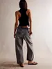 Jeans Nuevos Transfronterizos Europeos y Americanos para Mujer, Estilo Americano Retro, Cintura Alta, Multibolsillos, Cordón, Pantalones de Mezclilla Rectos