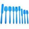 Herramientas de repostería espátula para crema integrada pincel para aceite raspador de silicona juego de 9 piezas utensilios de cocina para hornear