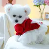 PETCIRCLE Roupa para Pet Cachorros Pequenos Filhotes Animais Fofos Outono Inverno Proteção contra Frio Vestido Princesa Vestido de Veludo para Noite