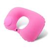 Almohada Inflable en Forma de U Flocada Inflable Portátil para Viaje Almohada para el Cuello para Tren Avión Almohada Inflable para Viaje al Aire Libre