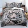 Juego de funda nórdica con estampado digital de tigre león adecuado para decoración de dormitorio de niños niñas adultos