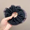 Nuevas scrunchies de lunares y estampado de leopardo, estilo simple, scrunchies retro, cintas para el cabello, accesorios para moños, adornos para el cabello
