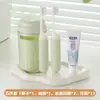 Set de Tazas para Artículos de Tocador de Viaje para Parejas en Viajes de Negocios, Cepillo de Dientes y Pasta de Dientes Compactos, Taza de Enjuague Bucal Mini Portátil, Caja de Almacenamiento para Vasos de Dientes