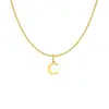 Collar con Colgante de Letra Inglesa A-Z de Venta Caliente Transfronteriza para Mujer Moda Acero Inoxidable Versátil Cadena para Clavícula Joyería