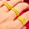 Anillo abierto trenzado de oro arena de Vietnam para mujer, anillo para mujer al por mayor, joyería transfronteriza