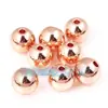Accesorios para joyería DIY cobre puro chapado oro rosa negro pistola cuentas sueltas pulsera collar con cuentas