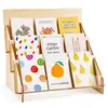 Estante de Almacenamiento para Tarjetas de Felicitación y Postal de Madera Transfronterizo Vitrina de Escritorio Estante de Almacenamiento Simple de Madera para Uso Doméstico Manualidad Artística