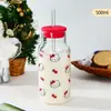 Copo de Vidro Coleção Mega Hello Kitty Copos de Beber de Alto Valor Desenho Animado Fofo Copo para Suco Bebida Café