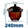 Aparelho de Secagem Laboratório-Tamanho Aspirador Placa Cerâmica Marrom Transparente Pote à Prova de Umidade Instrumento Químico Industrial Recipiente de Vidro para Secagem