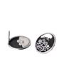 Pendientes vintage de plata tailandesa mate S925 de Golden Deer King, elegantes y a la moda, con ondas de agua huecas.