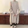 Nuevo Traje de Maternidad Suéter Forrado Engrosado Ropa Chaqueta de Punto Moda Madre Embarazada Vestido Otoño e Invierno