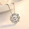Cadena de clavícula de plata estilo coreano, moderna, de celebridades de Internet, ligera, de lujo, con diseño de nicho, collar con colgante octagonal elegante y sencillo.