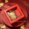 Pingente de Ovelha da Sorte para o Ano da Ovelha, Corrente para Celular com Folha de Ouro, Chaveiro de Bolsa, Enfeite de Carro com Fio Vermelho, Brinde Promocional