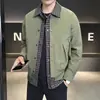 Jaqueta Falsa de Duas Peças para Homens, Primavera e Outono, Casaco Elegante com Gola Reversível, Blusa Masculina Moderna, Jaqueta Nova de Marca de Moda 2026