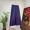 Zhi Li Nuevo Estilo Chino Tendencia Nacional Color Sólido Textura Agrietada Casual Pantalones de Pierna Recta 2026 Otoño Nuevo Elástico Cintura Alta para Mujer