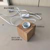Venta al por mayor lámpara de mesa de madera maciza accesorios portalámparas poste de lámpara base soporte roble haya redondo cuadrado lámpara material para bricolaje