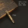 Llave de Coche Colgante de San Buda Guerrero de Latón Wukong Anillo de Hierba Tang Artesanía Antigua Retro Colgante para Bolso de Hombre y Mujer