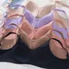 Ropa Interior Sin Costuras de Seda Hielo de Talla Grande para Mujer, Sujetador de Soporte Suave tipo Gel Cómodo, Espalda Bonita, Sensación de Segunda Piel, Transpirable, Push-Up, Sujetador de Envoltura