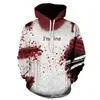 Moletom com Capuz Cruzado Primavera e Outono Pintura Graffiti Impressão 3D Camada de Ar Pulôver Unissex Roupa Esportiva Casual