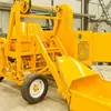 Mezcladora de Concreto Vertical, Móvil Semiautomática, Máquina Mezcladora de Mortero con Carga Elevable, Mezcladora de Cemento Pequeña
