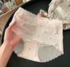 Ropa interior de seda de hielo de fresa para mujer y niña, fina, de secado rápido, para estudiante, con refuerzo de algodón puro, sin costuras, de cintura media, para verano, antibacteriana, ropa interior para mujer